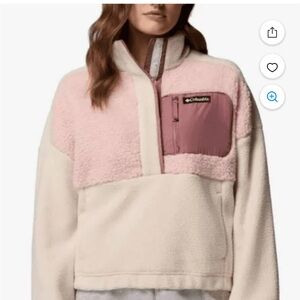 Columbia Blush and Ivory Fleece Jacket